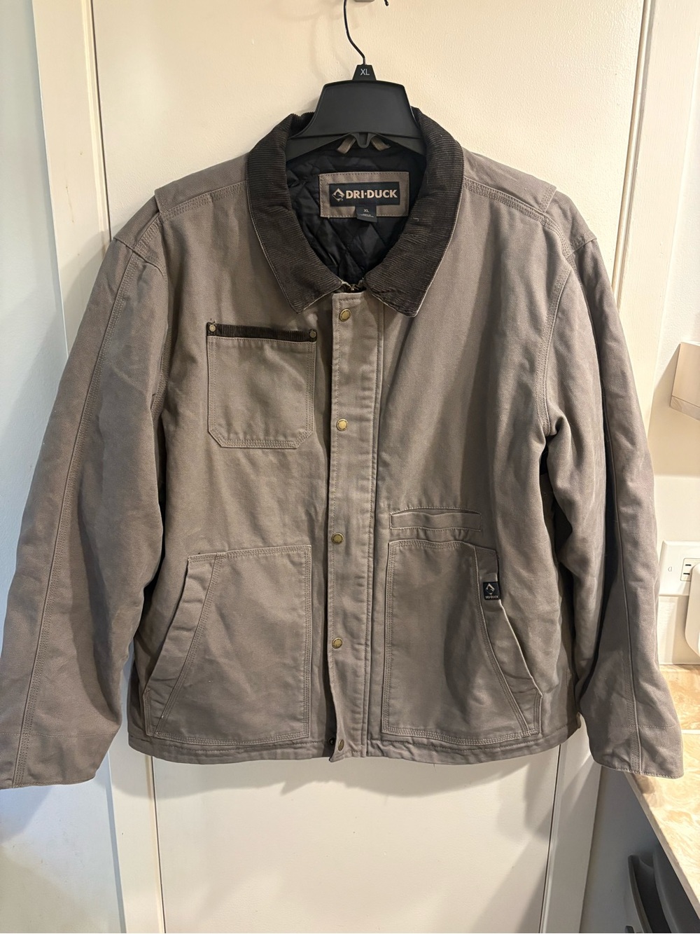 Dri-Duck Men's XL Gray Quilted Lined Jacket